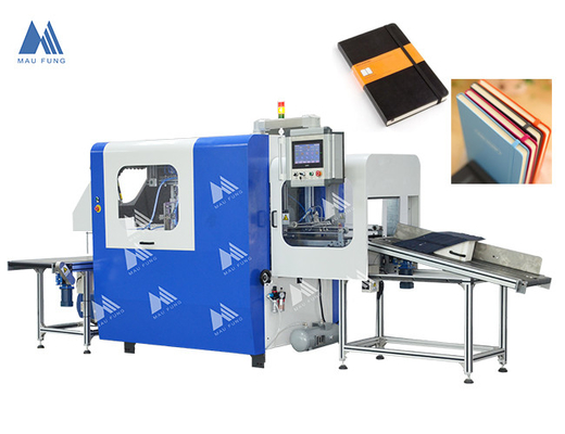 A4 taille entièrement automatique boîtier rigide Elastique bande d'insertion machine de reliure de livre en couverture rigide MF-FEM450